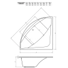 Акриловая ванна 140x140 см Vayer Boomerang GL000010858