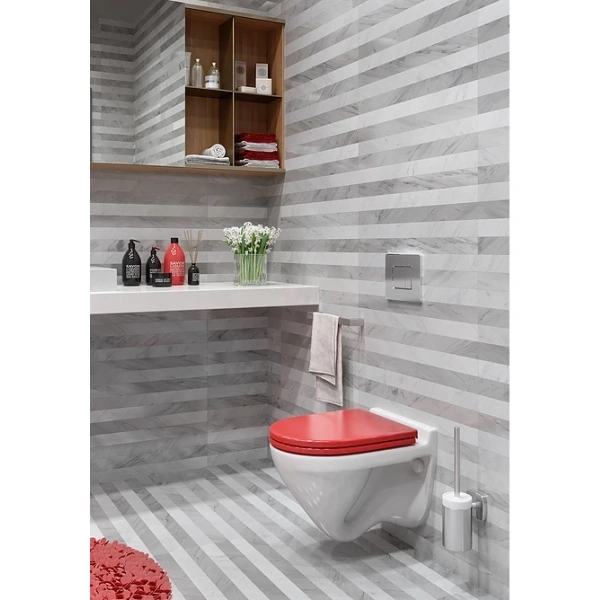Унитаз подвесной с сиденьем микролифт Sanita Luxe Attica WC.WH/Attica/DM/RED.G/S1