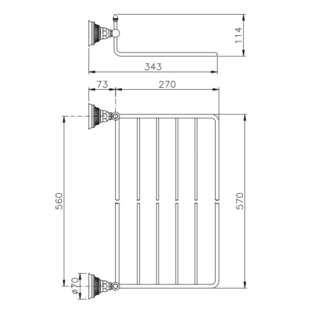 Полотенцедержатель Nicolazzi Impero 1499GO36 золото