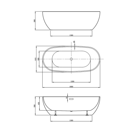 Акриловая ванна Vincea 180x81 VBT-408-1800