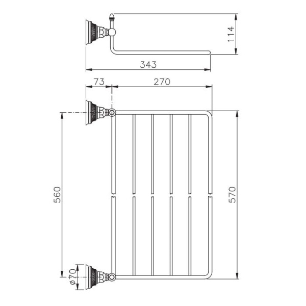 Полотенцедержатель Nicolazzi Impero 1499CR36