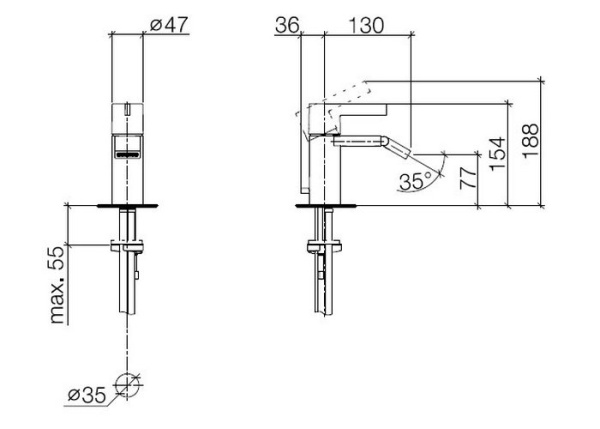 Смеситель для биде Dornbracht Imo 33600670-00