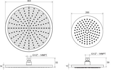 Верхний душ Ravak X07P111