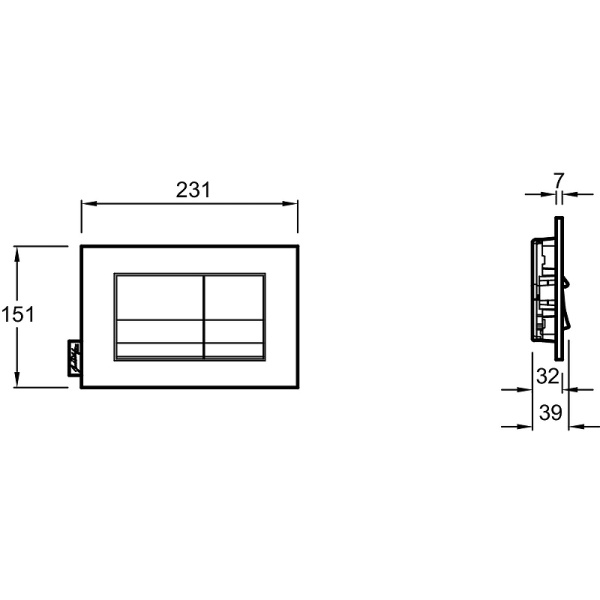 Клавиша смыва Jacob Delafon E20858-00 белый