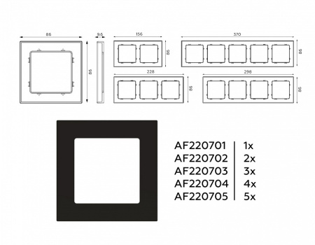 Рамка на 4 поста Ambrella Volt Techno AF220704