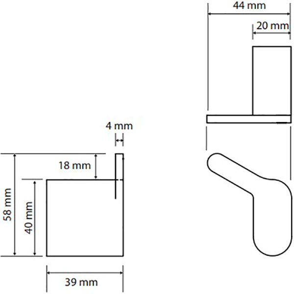 Крючок Bemeta Organic 157106191L левый