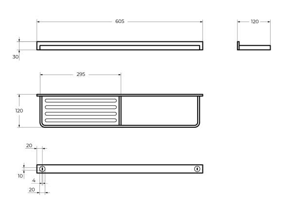 Полка с полотенцедержателем Cezares Maxima CZR-F-8916