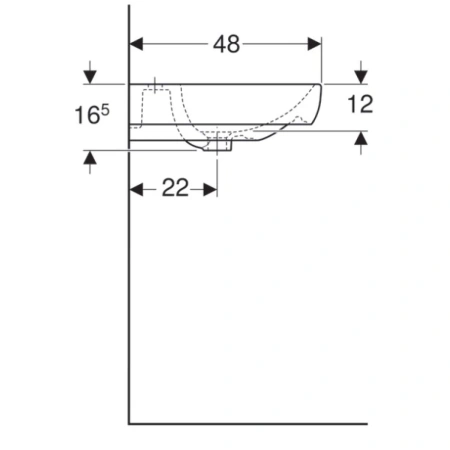 Раковина 55x48 см Geberit Smyle 500.227.01.1