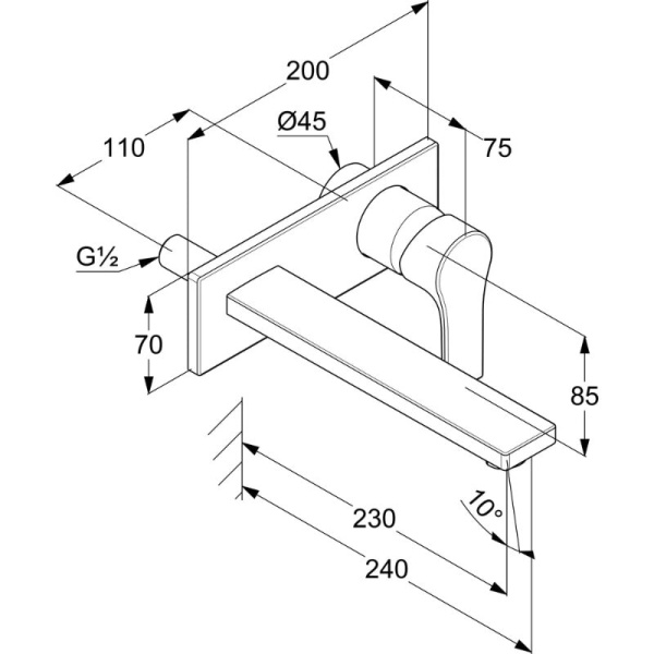 Смеситель для раковины Kludi Zenta SL 482480565