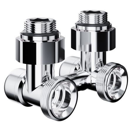 Узел нижнего подключения Royal Thermo Design угловой 1/2"х3/4" EK (хром)
