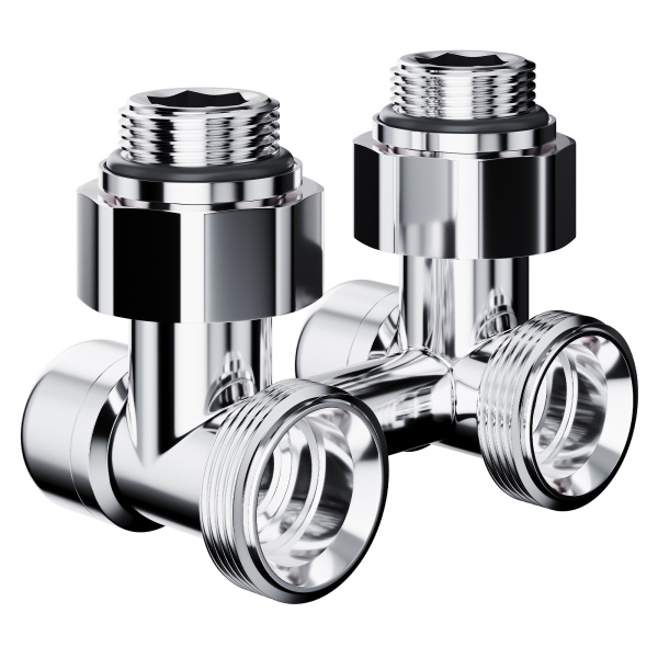 Узел нижнего подключения Royal Thermo Design угловой 1/2"х3/4" EK (хром)