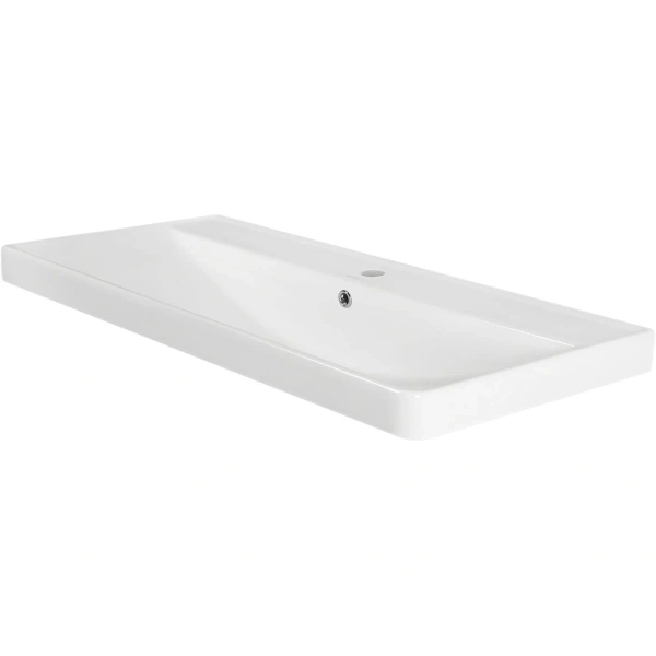 Раковина Misty Valerie RCW-1418100WH 100x48 см, накладная, белый