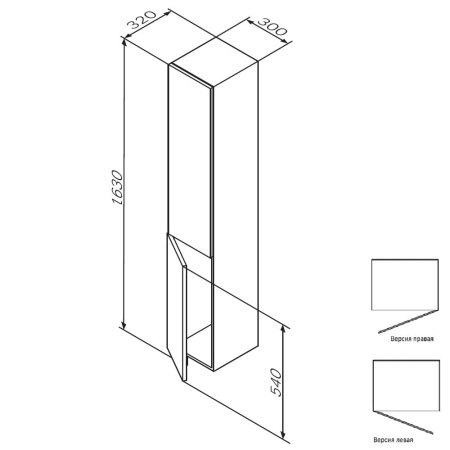 Шкаф-пенал AM.PM Gem M90CHL0306WG белый