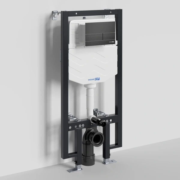 Инсталляция для унитаза WasserKRAFT Vils 56 56TLT.010.ME.MB04 с кнопкой смыва, черный матовый