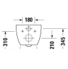 Подвесной унитаз Duravit Architec Rimless 45720900A1 с сиденьем микролифт