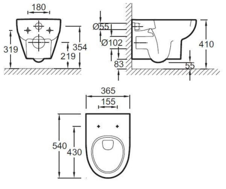 Подвесной унитаз Jacob Delafon ODEON UP E4764-00