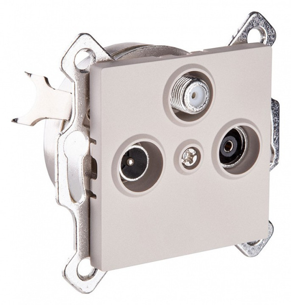 ТВ-розетка и SAT-розетка оконечная без рамки Kollinger  REA-036CM