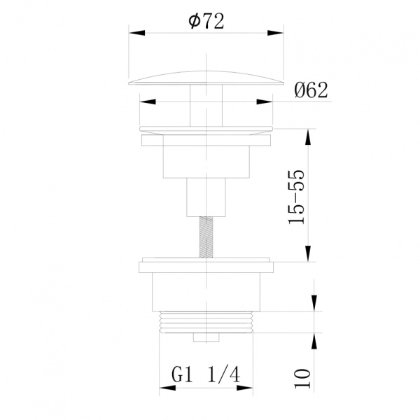 Донный клапан Abber AF0012G золото матовое