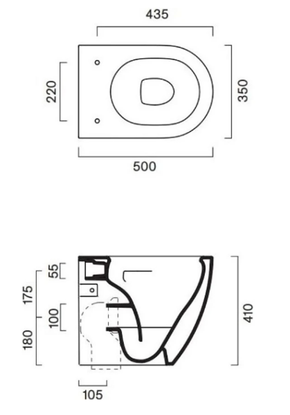 Приставной унитаз Catalano Sfera 0512500001