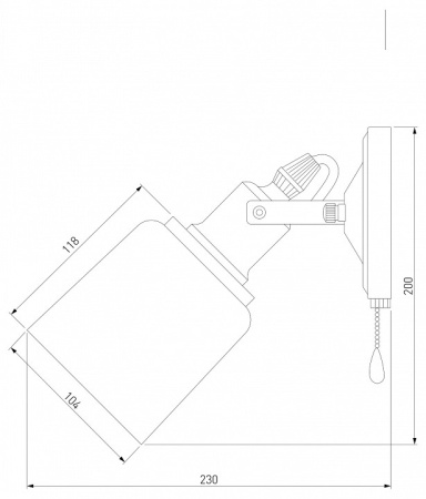 Бра Eurosvet Astor 70111/1 черный