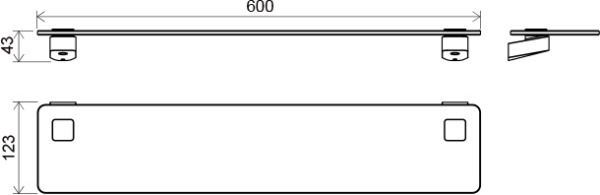 Полка стеклянная Ravak 10° TD 500.00 X07P332 64 см