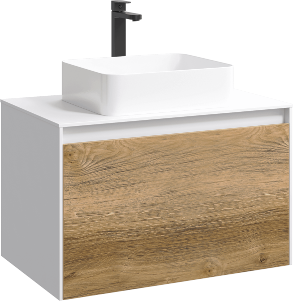 Тумба под раковину без фасада AQWELLA 5 Stars Mobi 80 MOB0108W белый