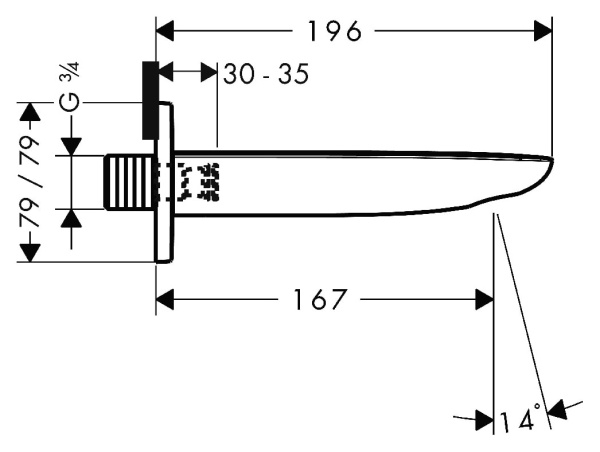 Излив для ванны hansgrohe PuraVida 15412400
