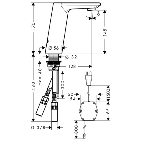 Смеситель для раковины Hansgrohe Metris S 31103000