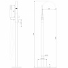 Напольный смеситель для ванны Abber Wasserfall AF8615SP сатин