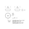 Раковина Milldue Den C45 45 8906*0 Bianco lucido