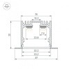 Профиль встраиваемый Arlight SL-LINIA 059797