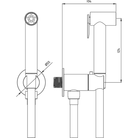 Гигиенический душ Huber Shower TT0079252P розовое золото