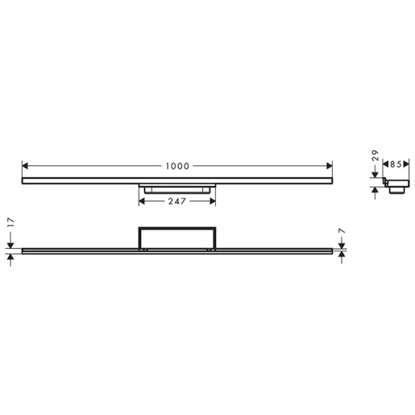 Решетка для трапа Hansgrohe Raindrain 56222000
