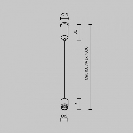 Токопровод концевой Maytoni CA028SW-L1000-B
