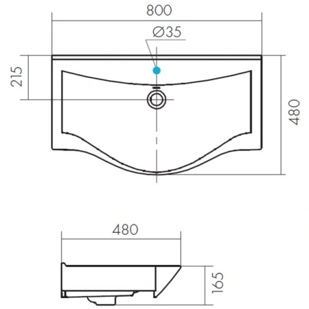 Раковина 80x48 см Акватон Беверли 1WH302422