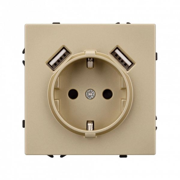 Розетка с заземлением и 2хUSB type A, без рамки Arlight SCT 054290