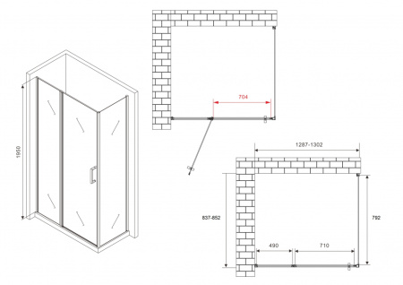 Душевой уголок Abber Sonnenstrand AG04130S-S85