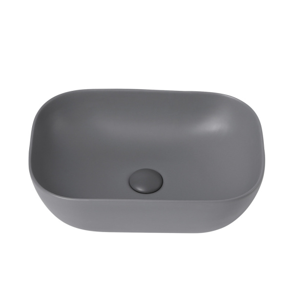 Раковина накладная Abber Rechteck 46 AC2200MG серая матовая