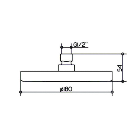 Верхний душ Keuco Edition 400 51686010100