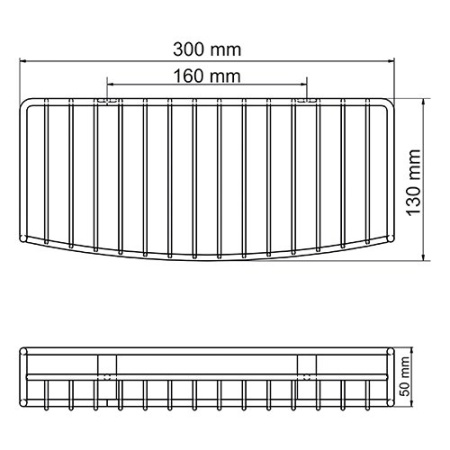 Полка металлическая WasserKRAFT K-1411