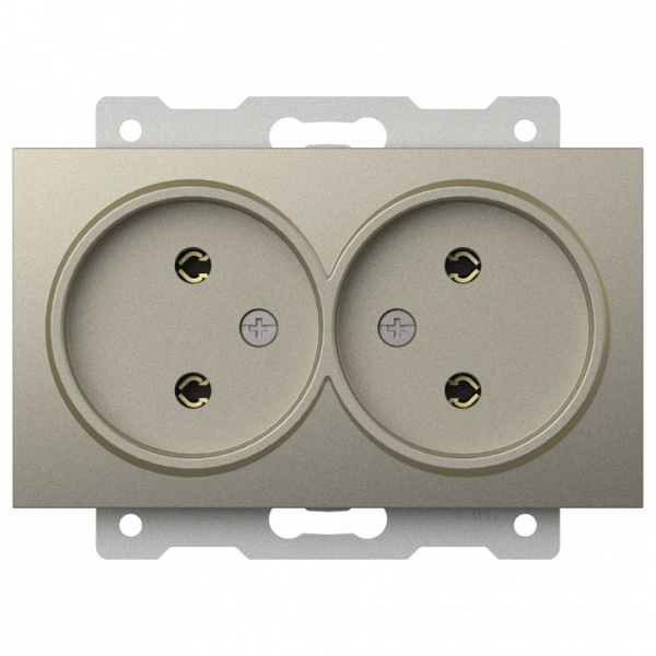 Розетка двойная без заземления без рамки Elbi Eleсtriс Zena Vega 609-011400-908
