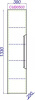 Пенал 30 Aqwella Cube CUB0503GR