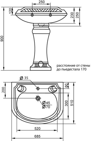 Пьедестал Cezares King Palace CZR-431