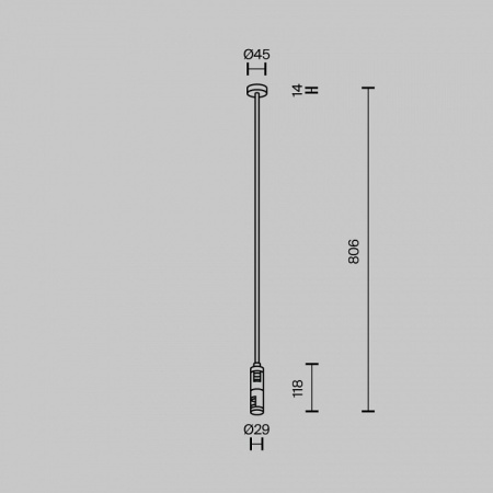 Основание на штанге Maytoni Flarity TRA159C-D1-PT