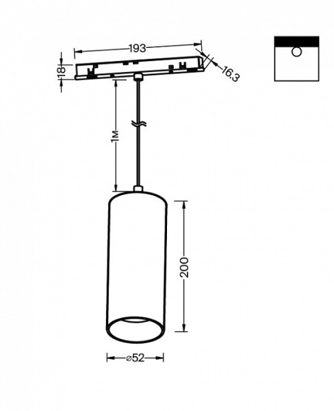 Подвесной светильник Maytoni Technical Фокус TR041-2-12W3K-B