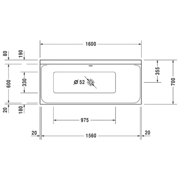Акриловая ванна 160x70 см R Duravit P3 Comforts 700372000000000
