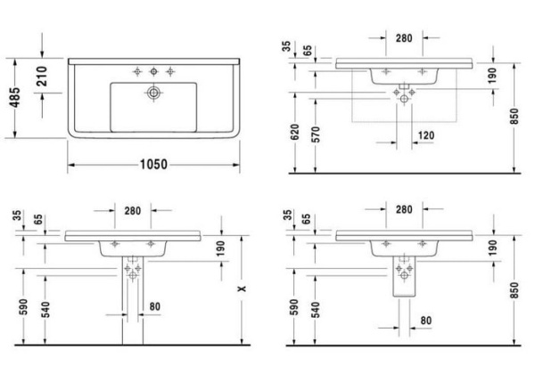Раковина Duravit Starck 3 0304800000