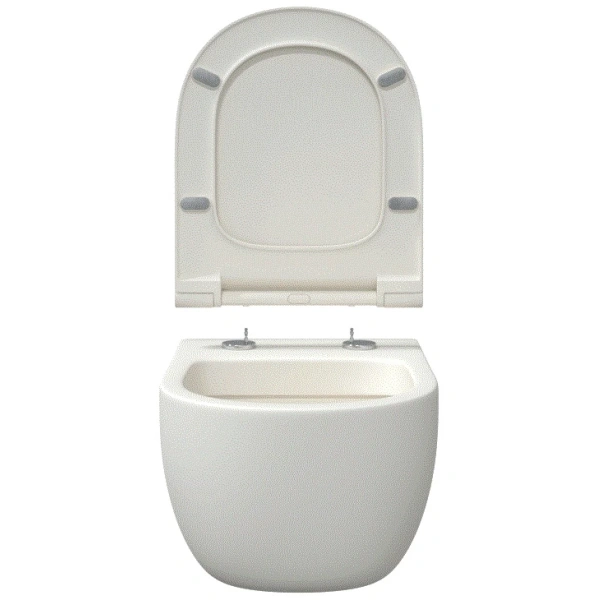 Унитаз подвесной Berges Ego XL 082228 безободковый, с сиденьем микролифт, белый матовый