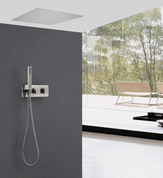 Душевой комплект Abber Daheim AF8255SP с термостатом сатин