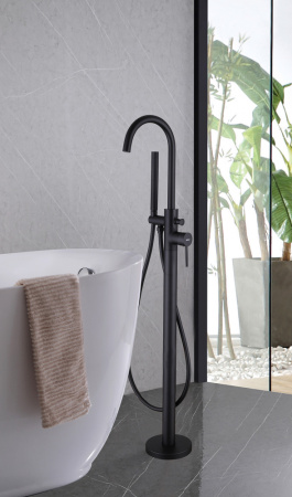Смеситель для ванны Abber Wasser Kreis AF8115B черный